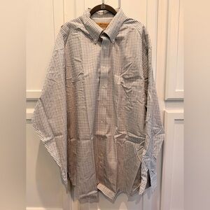 3XLT Roundtree & Yorke Gold Label Plaid Shirt.